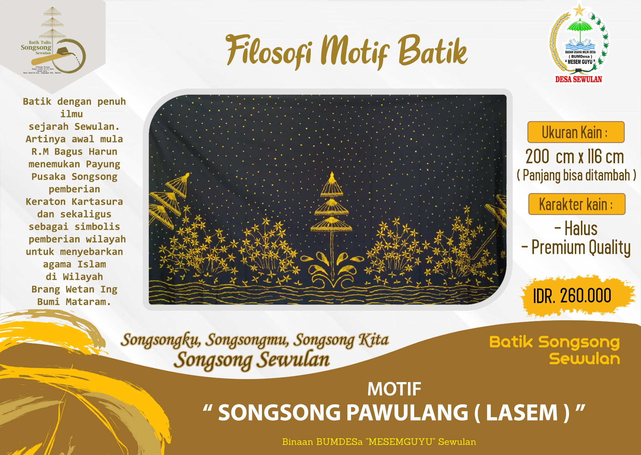 BATIK SONGSONG SEWULAN BERMOTIF 